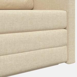 Sofa bed kremowy 124 x 71 x 78 cm tkanina