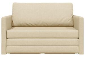 Sofa bed kremowy 124 x 71 x 78 cm tkanina