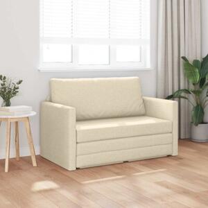 Sofa bed kremowy 124 x 71 x 78 cm tkanina