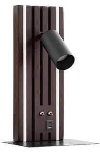 Lampa Ścienna Lucande, Tiron, ściemnialny, drewniany, salon, drewno, nowoczesny