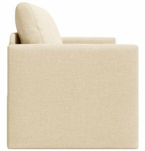 Sofa bed kremowy 124 x 71 x 78 cm tkanina