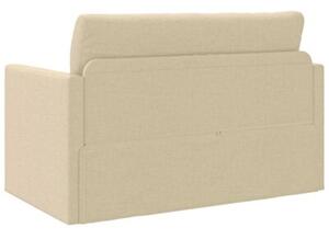 Sofa bed kremowy 124 x 71 x 78 cm tkanina