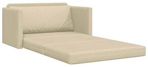 Sofa bed kremowy 124 x 71 x 78 cm tkanina