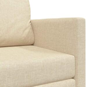 Sofa bed kremowy 124 x 71 x 78 cm tkanina