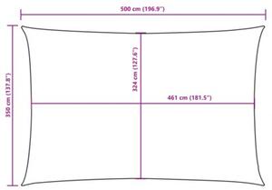 Prostokątny żagiel ogrodowy, tkanina oxford, 3,5x5 m, niebieski