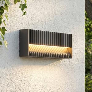 Zewnętrzna Lampa Lucande, Tavion, czarny, taras, aluminium, nowoczesny