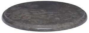 Blat do stołu, czarny, Ø40 x 2,5 cm, marmur
