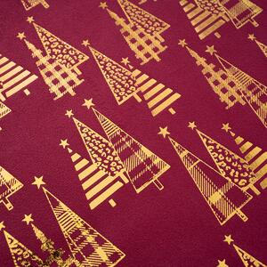 Bożonarodzeniowy materiał dekoracyjny Aksamit, czerwony 28 x 150 cm
