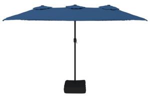 Podwójny parasol ogrodowy, niebieski, 449x265 cm