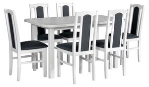 MebleMWM Zestaw stół i 6 krzeseł drewnianych WENUS 2 + BOS 7