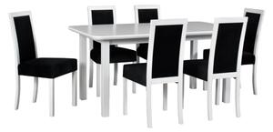 MebleMWM Zestaw stół i 6 krzeseł drewnianych WENUS 5 S + ROMA 3