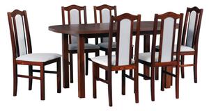 MebleMWM Zestaw stół i 6 krzeseł drewnianych WENUS 1 + BOS 2