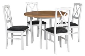 MebleMWM Zestaw stół i 4 krzesła drewniane POLI 3 + NILO 11