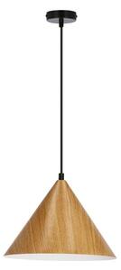 Brązowa lampa wisząca ze szklanym kloszem ø 25 cm Dunca – Candellux Lighting