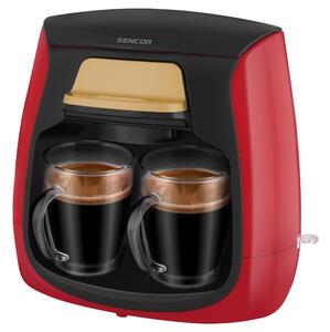 Sencor Sencor - Maszyna do kawy z dwoma kubkami 500W/230V czerwony/czarny FT0354
