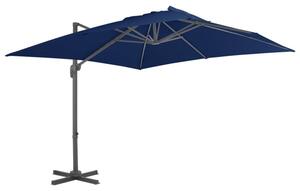 Parasol wiszący z aluminiowym słupkiem, 3x3 m, niebieski