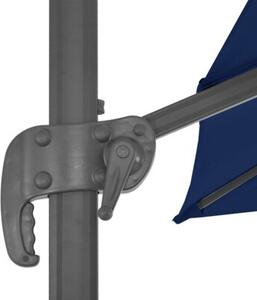 Parasol wiszący z aluminiowym słupkiem, 3x3 m, niebieski