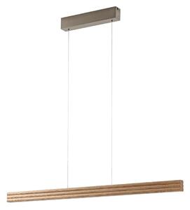 Lampa Wisząca Lucande, Annetta, ściemnialny, drewniany, jadalnia, drewno, nowoczesny