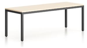 Ławka FRAME, podstawa czarna, 1685 x 404 x 468 mm, brzoza