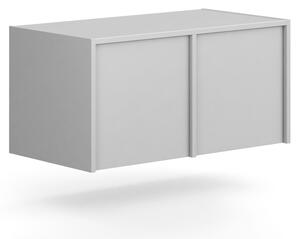 Nadstawka do szaf FRAME, 2x drzwi, 872 x 450 x 427 mm, PUSH-lock, szara