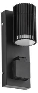 Zewnętrzna Lampa Lindby, Enerio, ściemnialny, czarny, aluminium, nowoczesny