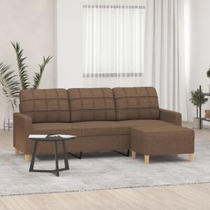 Sofa 3-osobowa z podnÃ³Å¼kiem, brÄ zowy, 180 cm, tkaninÄ