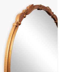 Okrągłe lustro ścienne z drewnianą ramą Francesca