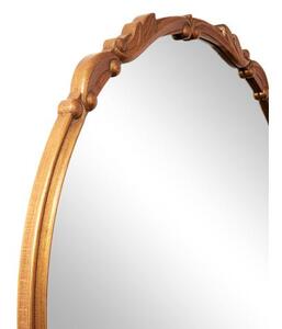 Okrągłe lustro ścienne z drewnianą ramą Francesca