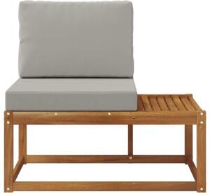 Sofa końcowa na zewnątrz z poduszką naturalny 91 x 63 x 73 cm