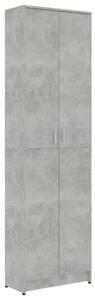 Szafa do przedpokoju, szarość betonu, 55x25x189 cm, płyta