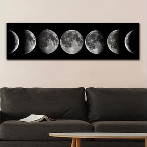 Asir Obraz ścienny na płótnie 50x120 cm fazy księżyca AS1488