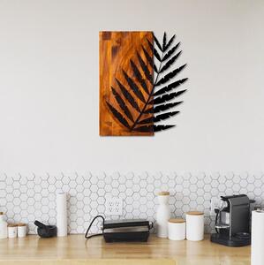 Asir Dekoracja ścienna 58x50 cm liść drewno/metal AS1494