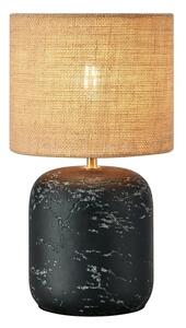 Czarna lampa stołowa z kloszem z juty (wys. 32,5 cm) Montagna – Markslöjd