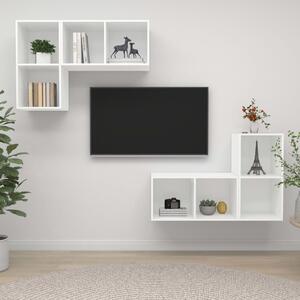 Wiszące szafki TV, 4 szt., białe, materiał drewnopochodny
