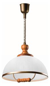 Lamkur Lampa wisząca z reg. wysokości RAMONA 1xE27/60W/230V beżowa/brązowa LA47935