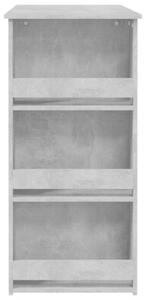 Stolik barowy ze schowkiem, szarość betonu, 102x50x103,5 cm
