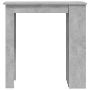Stolik barowy ze schowkiem, szarość betonu, 102x50x103,5 cm