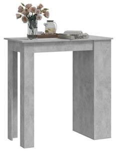 Stolik barowy ze schowkiem, szarość betonu, 102x50x103,5 cm