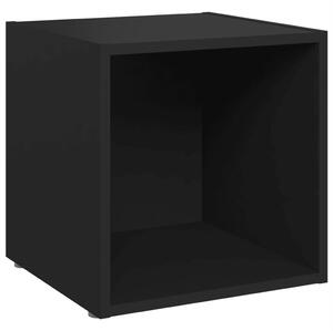 Szafka pod telewizor, czarna, 37x35x37 cm, płyta wiórowa