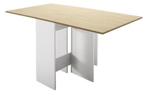 Adore Furniture Składany stół jadalny 75x140 cm brązowy/biały AD0049