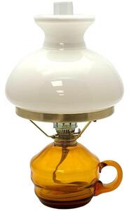 Floriánova huť Lampa naftowa KLÁRA 34 cm bursztyn FL0049