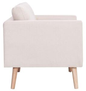 Sofa 3-osobowa, materiaÅowa, kremowa