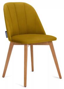Konsimo Sp. z o.o. Sp. k. Krzesło do jadalni RIFO 86x48 cm żółte/buk KO0086