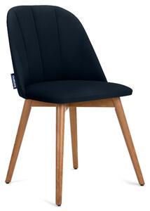 Konsimo Sp. z o.o. Sp. k. Krzesło do jadalni BAKERI 86x48 cm ciemnoniebieskie/buk KO0077
