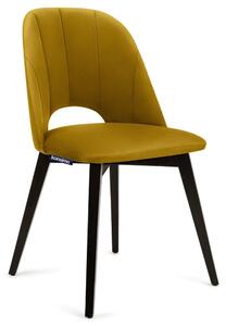 Konsimo Sp. z o.o. Sp. k. Krzesło do jadalni BOVIO 86x48 cm żółte/buk KO0080