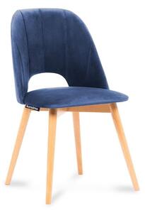 Konsimo Sp. z o.o. Sp. k. Krzesło do jadalni TINO 86x48 cm ciemnoniebieske/buk KO0095