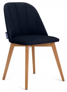 Konsimo Sp. z o.o. Sp. k. Krzesło do jadalni RIFO 86x48 cm ciemnoniebieske/buk KO0089