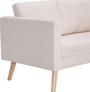 Sofa 3-osobowa, materiaÅowa, kremowa