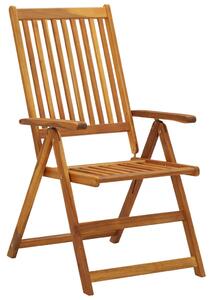 Składane krzesła ogrodowe, 8 szt., lite drewno akacjowe
