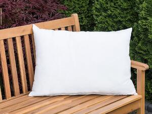 Zestaw 2 ogrodowych poduszek dekoracyjnych biały 50 x 70cm z wypełnieniem gładki Beliani